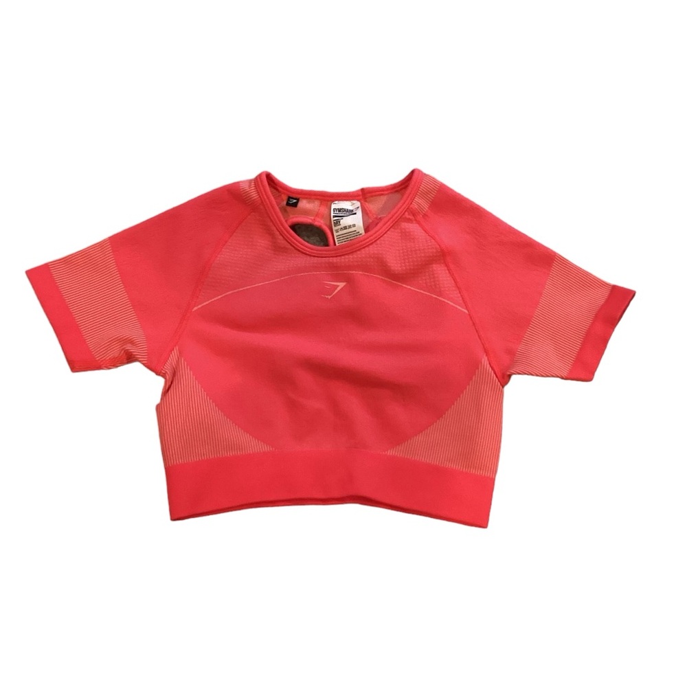 Gymshark Hot Pink Workout Crop Top with Cutouts Size Small